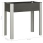 vidaXL Mesa de cultivo para jardín WPC gris 75x40x75 cm 