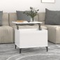 vidaXL Mesa de centro madera contrachapada blanco brillo 60x44,5x45 cm vidaXL Mesa de centro madera contrachapada blanco brillo 60x44,5x45 cm