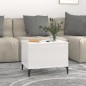 vidaXL Mesa de centro madera contrachapada blanco brillo 60x44,5x45 cm vidaXL Mesa de centro madera contrachapada blanco brillo 60x44,5x45 cm