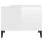 vidaXL Mesa de centro madera contrachapada blanco brillo 60x44,5x45 cm vidaXL Mesa de centro madera contrachapada blanco brillo 60x44,5x45 cm