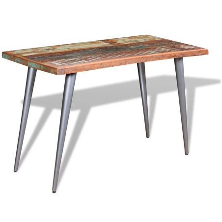 vidaXL Mesa de comedor madera maciza reciclada 120x60x76 cm