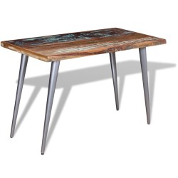 vidaXL Mesa de comedor madera maciza reciclada 120x60x76 cm