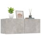 vidaXL Muebles TV 2 uds madera contrachapada gris hormigón 80x30x30 cm