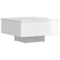 vidaXL Mesa de centro madera de ingeniería blanco brillo 60x60x31,5 cm vidaXL Mesa de centro madera de ingeniería blanco brillo 60x60x31,5 cm