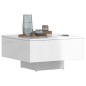 vidaXL Mesa de centro madera de ingeniería blanco brillo 60x60x31,5 cm vidaXL Mesa de centro madera de ingeniería blanco brillo 60x60x31,5 cm