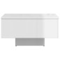 vidaXL Mesa de centro madera de ingeniería blanco brillo 60x60x31,5 cm vidaXL Mesa de centro madera de ingeniería blanco brillo 60x60x31,5 cm