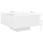 vidaXL Mesa de centro madera de ingeniería blanco brillo 60x60x31,5 cm vidaXL Mesa de centro madera de ingeniería blanco brillo 60x60x31,5 cm