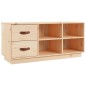 vidaXL Banco zapatero madera maciza de pino 100x34x45 cm