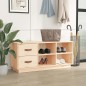 vidaXL Banco zapatero madera maciza de pino 100x34x45 cm