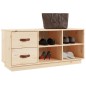 vidaXL Banco zapatero madera maciza de pino 100x34x45 cm