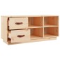vidaXL Banco zapatero madera maciza de pino 100x34x45 cm