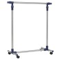 vidaXL Perchero ajustable acero inoxidable 165x44x150 cm plateado vidaXL Perchero ajustable acero inoxidable 165x44x150 cm plateado