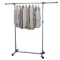 vidaXL Perchero ajustable acero inoxidable 165x44x150 cm plateado vidaXL Perchero ajustable acero inoxidable 165x44x150 cm plateado