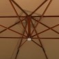 vidaXL Sombrilla colgante con poste de madera taupe 300 cm vidaXL Sombrilla colgante con poste de madera taupe 300 cm