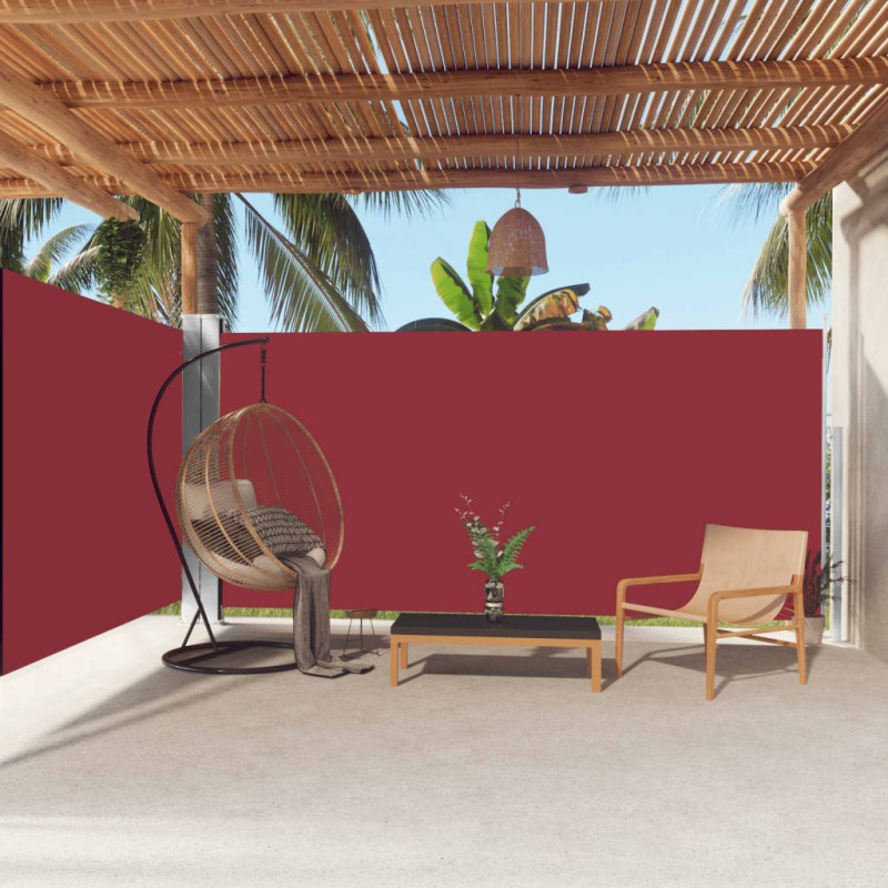 vidaXL Toldo lateral retráctil rojo 180x600 cm vidaXL Toldo lateral retráctil rojo 180x600 cm