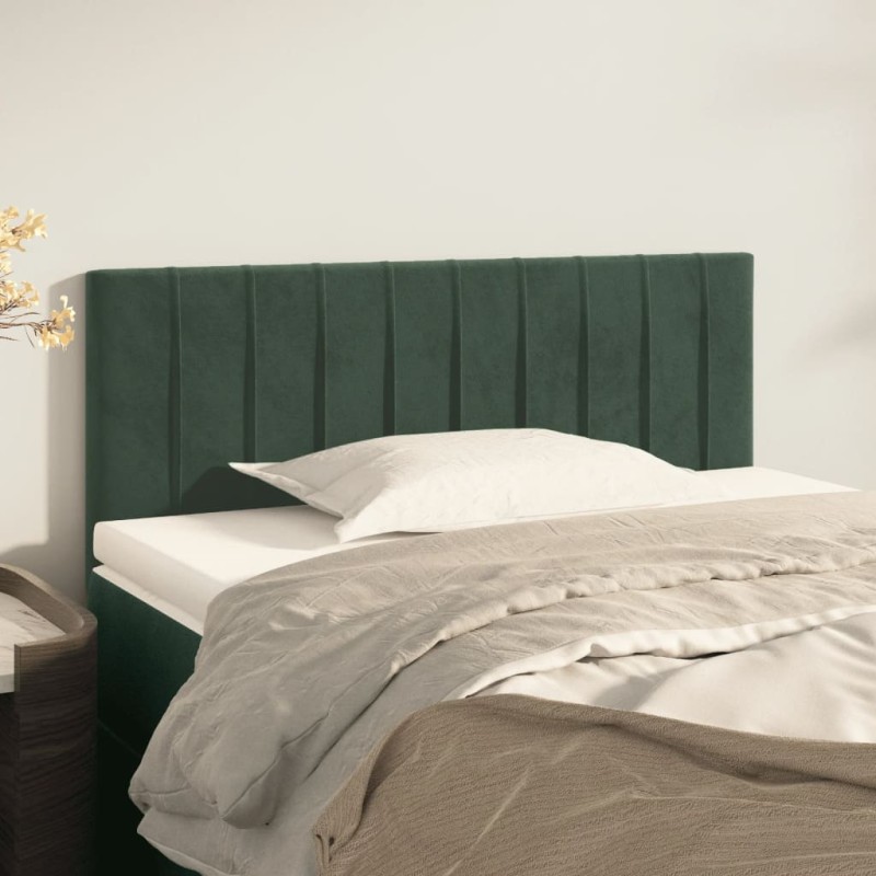 vidaXL Cabecero de terciopelo verde oscuro 80x5x78/88 cm vidaXL Cabecero de terciopelo verde oscuro 80x5x78/88 cm