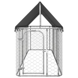 vidaXL Perrera de exterior con tejado 400x100x150 cm