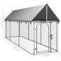 vidaXL Perrera de exterior con tejado 400x100x150 cm vidaXL Perrera de exterior con tejado 400x100x150 cm