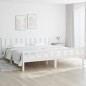 vidaXL Estructura de cama de madera maciza blanca 160x200 cm vidaXL Estructura de cama de madera maciza blanca 160x200 cm