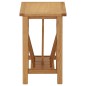 vidaXL Mesa revistero madera maciza de roble 45x27x42 cm