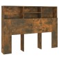 vidaXL Mueble cabecero color roble ahumado 140x19x103,5 cm vidaXL Mueble cabecero color roble ahumado 140x19x103,5 cm