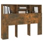 vidaXL Mueble cabecero color roble ahumado 140x19x103,5 cm vidaXL Mueble cabecero color roble ahumado 140x19x103,5 cm