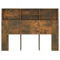 vidaXL Mueble cabecero color roble ahumado 140x19x103,5 cm vidaXL Mueble cabecero color roble ahumado 140x19x103,5 cm