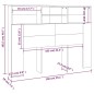 vidaXL Mueble cabecero color roble ahumado 140x19x103,5 cm vidaXL Mueble cabecero color roble ahumado 140x19x103,5 cm