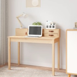 vidaXL Escritorio de madera maciza de pino 110x50x93 cm