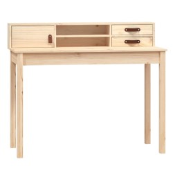 vidaXL Escritorio de madera maciza de pino 110x50x93 cm