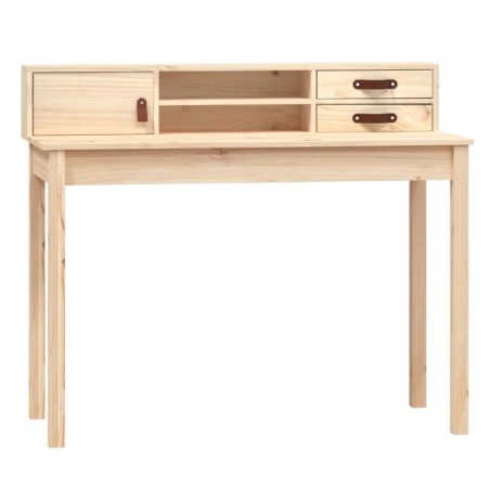 vidaXL Escritorio de madera maciza de pino 110x50x93 cm