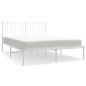 vidaXL Estructura de cama con cabecero metal blanca 140x200 cm vidaXL Estructura de cama con cabecero metal blanca 140x200 cm