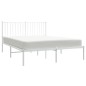 vidaXL Estructura de cama con cabecero metal blanca 140x200 cm vidaXL Estructura de cama con cabecero metal blanca 140x200 cm