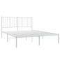vidaXL Estructura de cama con cabecero metal blanca 140x200 cm vidaXL Estructura de cama con cabecero metal blanca 140x200 cm