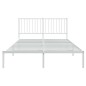 vidaXL Estructura de cama con cabecero metal blanca 140x200 cm vidaXL Estructura de cama con cabecero metal blanca 140x200 cm