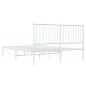 vidaXL Estructura de cama con cabecero metal blanca 140x200 cm vidaXL Estructura de cama con cabecero metal blanca 140x200 cm
