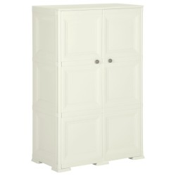 vidaXL Armario de plástico diseño madera Vanila Ice 79x43x125 cm