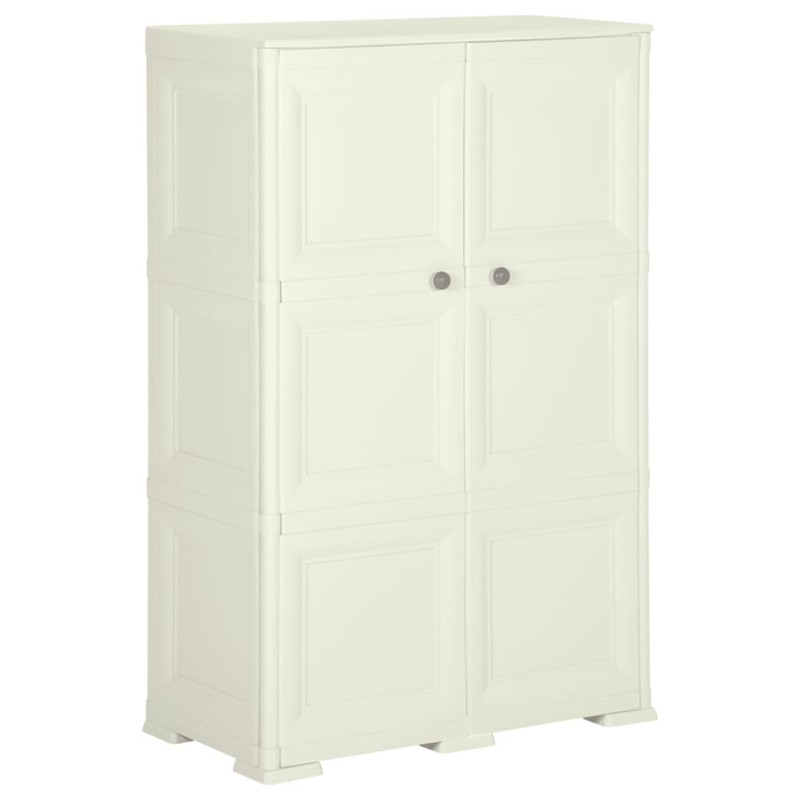 vidaXL Armario de plástico diseño madera Vanila Ice 79x43x125 cm vidaXL Armario de plástico diseño madera Vanila Ice 79x43x125 cm