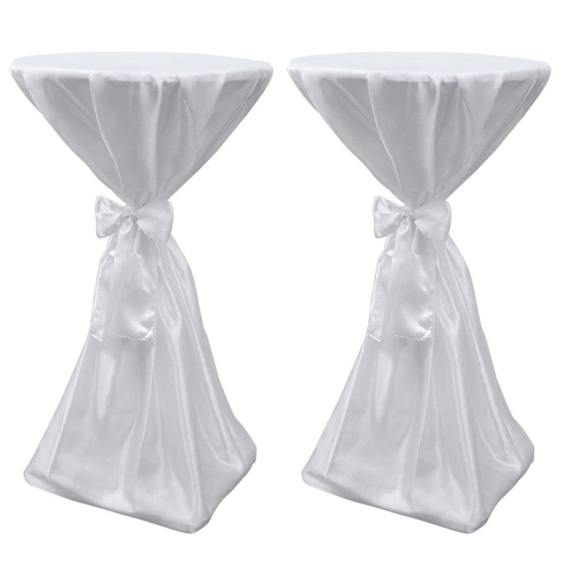 2 manteles blancos de 60 cm con lazo 2 manteles blancos de 60 cm con lazo