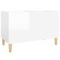 vidaXL Mueble discos madera contrachapada blanco brillo 74,5x38x48 cm vidaXL Mueble discos madera contrachapada blanco brillo 74,5x38x48 cm