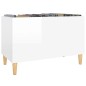 vidaXL Mueble discos madera contrachapada blanco brillo 74,5x38x48 cm vidaXL Mueble discos madera contrachapada blanco brillo 74,5x38x48 cm