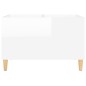 vidaXL Mueble discos madera contrachapada blanco brillo 74,5x38x48 cm vidaXL Mueble discos madera contrachapada blanco brillo 74,5x38x48 cm