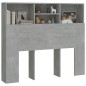 vidaXL Mueble cabecero gris hormigón 120x19x103,5 cm