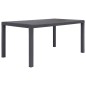 vidaXL Mesa de jardín de plástico aspecto ratán marrón 150x90x72 cm vidaXL Mesa de jardín de plástico aspecto ratán marrón 150x90x72 cm
