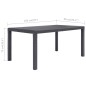 vidaXL Mesa de jardín de plástico aspecto ratán marrón 150x90x72 cm vidaXL Mesa de jardín de plástico aspecto ratán marrón 150x90x72 cm