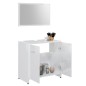 vidaXL Conjunto de muebles de baño madera contrachapada blanco brillo vidaXL Conjunto de muebles de baño madera contrachapada blanco brillo