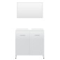 vidaXL Conjunto de muebles de baño madera contrachapada blanco brillo vidaXL Conjunto de muebles de baño madera contrachapada blanco brillo