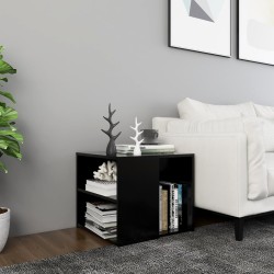 vidaXL Mesa auxiliar madera contrachapada negro 50x50x45 cm