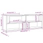 vidaXL Mueble de TV madera contrachapada blanco 149x30x52 cm
