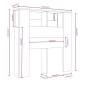vidaXL Mueble cabecero color roble Sonoma 100x18,5x104,5 cm vidaXL Mueble cabecero color roble Sonoma 100x18,5x104,5 cm
